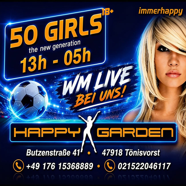 HAPPY GARDEN - Sauna Club, 0176-15368889, Tönisvorst, Butzenstr. 41